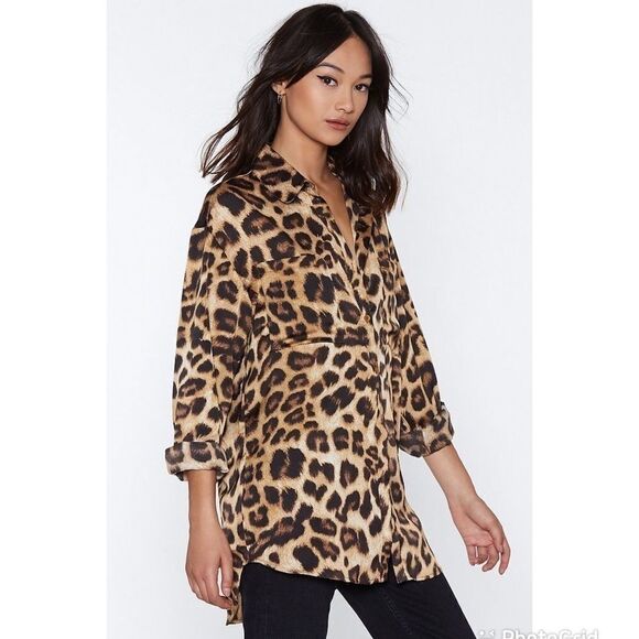 Nasty Gal If Looks Could Kill Leopard Buttondown - Picture 4 of 13